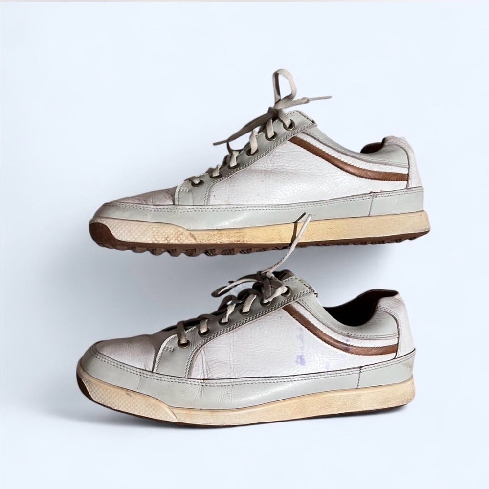 Men’s FootJoy Contour Casual spikeless golf shoes in white leather size 10 - Picture 3 of 8
